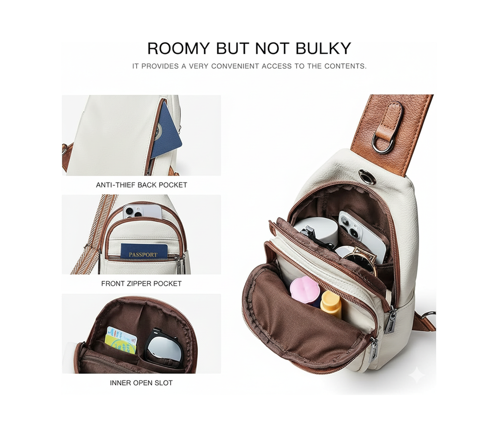 Crossbody Travel Bag – Passport & Mobile Organizer for Daily & Travel Use