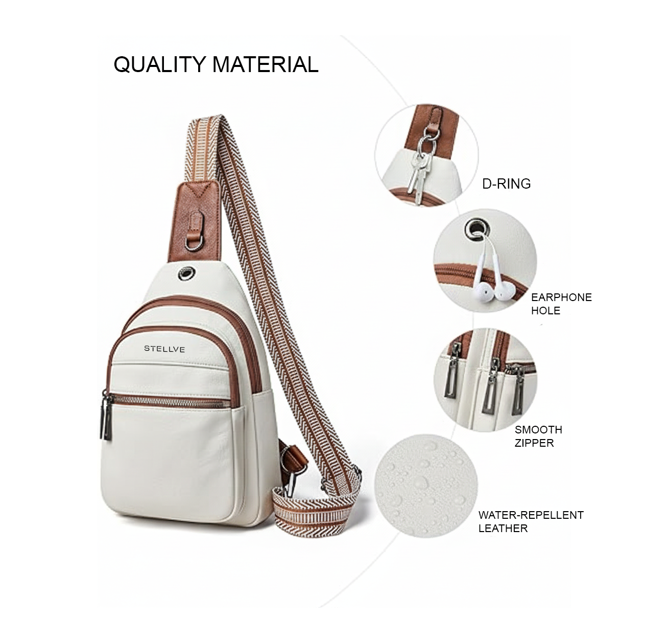 Crossbody Travel Bag – Passport & Mobile Organizer for Daily & Travel Use