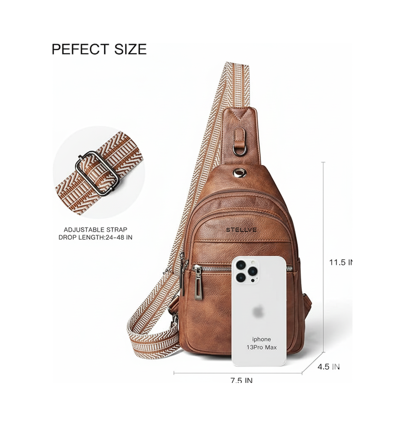 Crossbody Travel Bag – Passport & Mobile Organizer for Daily & Travel Use